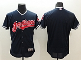 Cleveland Indians Customized Men's Navy Blue Flexbase Collection Stitched Baseball Jersey,baseball caps,new era cap wholesale,wholesale hats